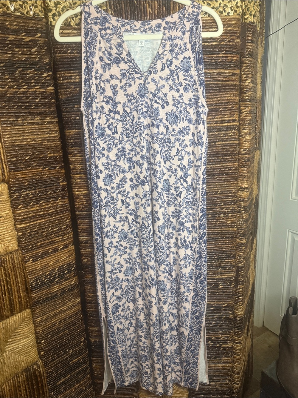 J. Jill Pink and Blue Floral Maxi Dress